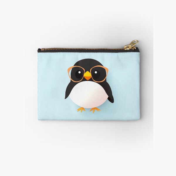 Item preview, Cute Penguin With Glasses Cartoon Design designed and sold by GoldenTealArts.