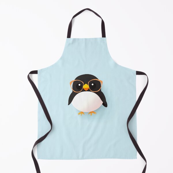 Item preview, Cute Penguin With Glasses Cartoon Design designed and sold by GoldenTealArts.