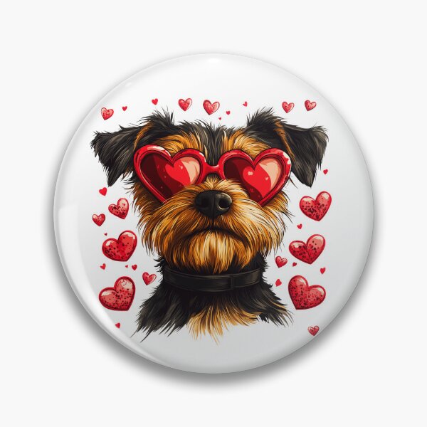 Item preview, Border Terrier Dog Valentine designed and sold by TheAnimalZ00.