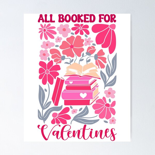Item preview, Todo reservado para San Valentín Amante de la lectura Corazones florales rosas designed and sold by JenBoyte.