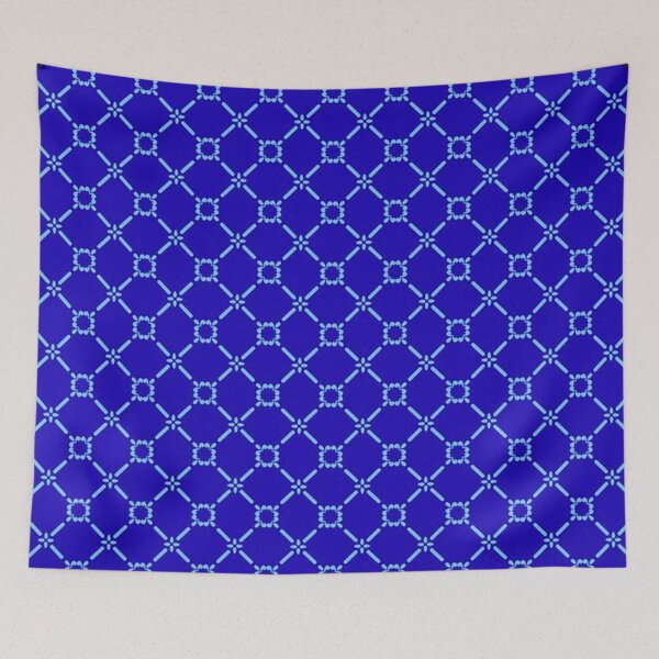 Item preview, Light blue geometric pattern on a dark purple background. designed and sold by claireseyeview.