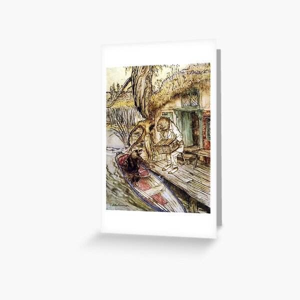 Item preview, Ratty and Mole on the Riverbank - Wind in the Willows, Arthur Rackham designed and sold by forgottenbeauty.