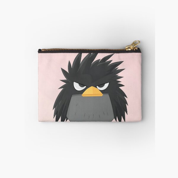 Item preview, Angry Black Bird Cartoon Illustration designed and sold by GoldenTealArts.