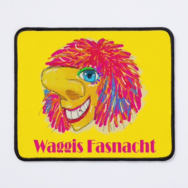 Item preview, Abstract Vibrant Waggis Fasnacht Mask name hand drawn Illustration designed and sold by KennyLucky.