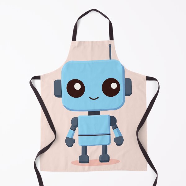 Item preview, Cute Blue Robot Illustration designed and sold by GoldenTealArts.