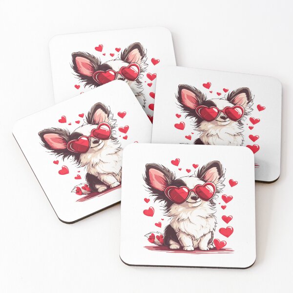 Item preview, Papillon Puppy Valentine designed and sold by TheAnimalZ00.