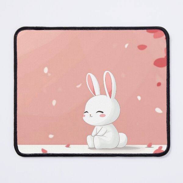 Item preview, Cute Rabbit With Cherry Blossoms designed and sold by GoldenTealArts.