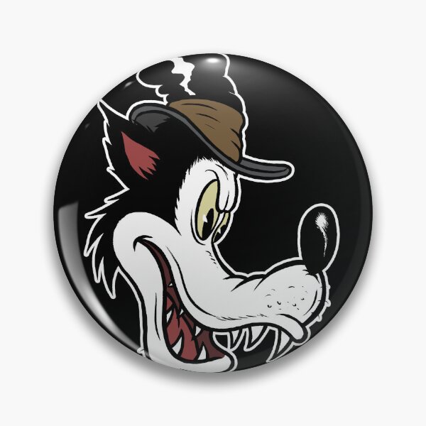 Item preview, Big Bad Wolf Head Vintage Rubber Hose Cartoony Graphic designed and sold by frankforteart.