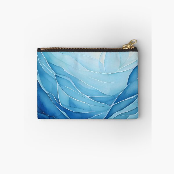 Item preview, Abstract swirling waves of blue and white create a dynamic and fluid composition designed and sold by homydesign.