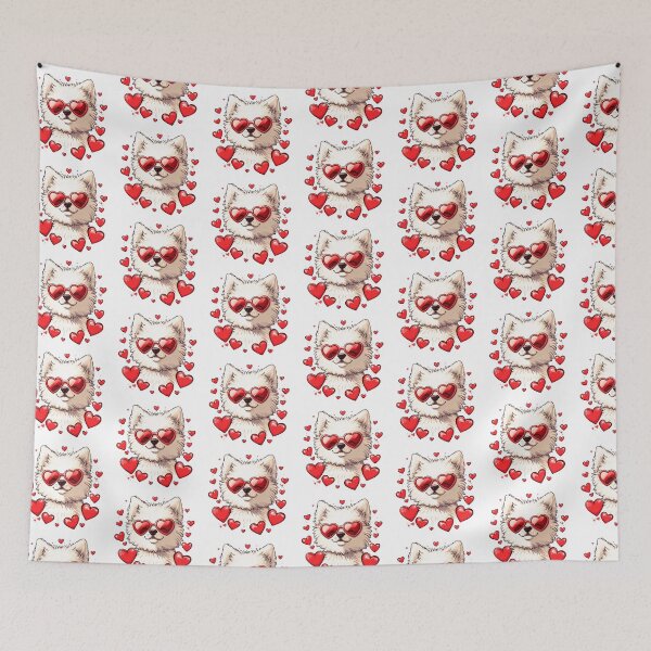 Item preview, Samoyed Puppy Valentine designed and sold by TheAnimalZ00.