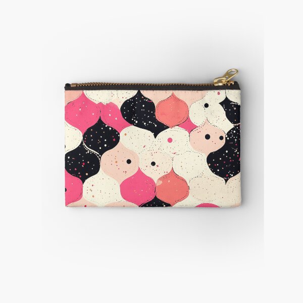 Item preview, Retro Abstract Pink and Black Geometric Pattern with Speckled Texture designed and sold by agitated wear.