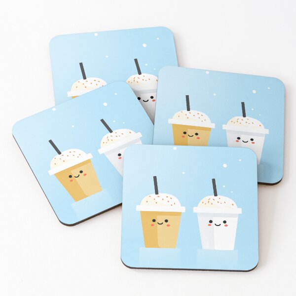 Item preview, Cute Frappuccino Cartoon Illustration Design designed and sold by GoldenTealArts.