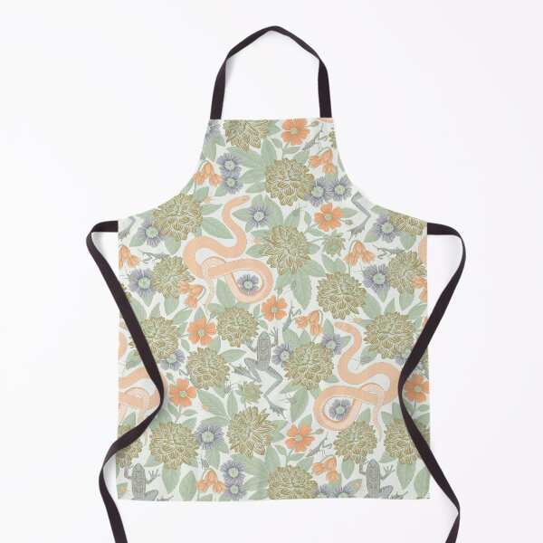 Item preview, Pastel Dahlias/Frogs/Snakes/Praying Mantis in Peach/Mint Green designed and sold by somecallmebeth.