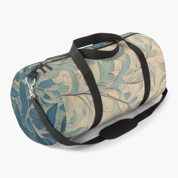 Item preview, A detailed pattern of stylized leaves and branches in shades of blue and beige creates a textured background designed and sold by homydesign.