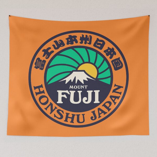 Item preview, Mt Fuji Retro Sunrise A Green Orange designed and sold by VoodooCircus.