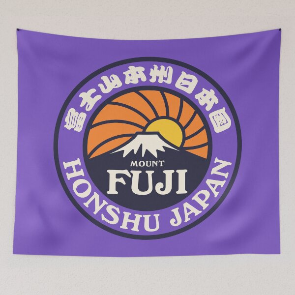 Item preview, Mt Fuji Retro Sunrise A Orange Violet designed and sold by VoodooCircus.
