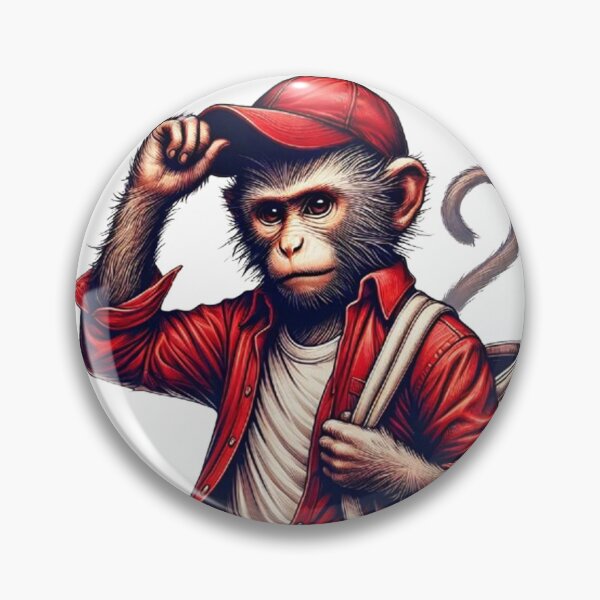 Item preview, The Adventurous Monkey in Red designed and sold by ArtyRed.