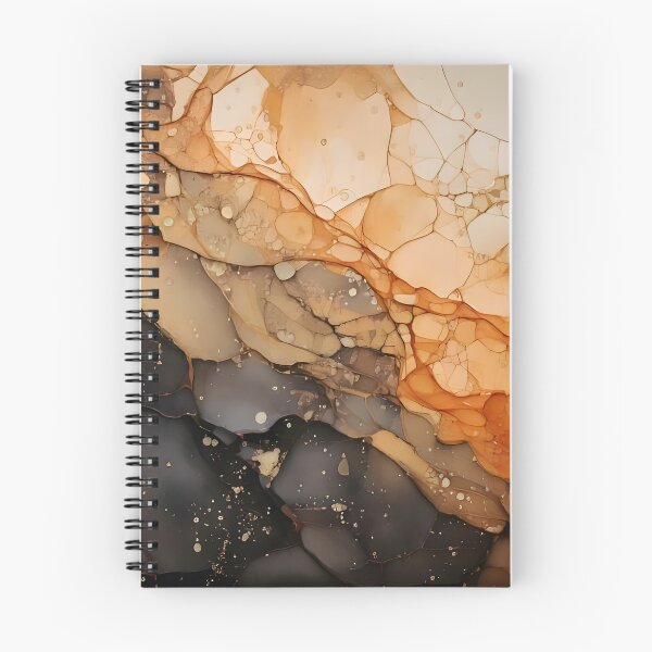 Item preview, Abstract artwork with flowing lines and blended colors of orange, brown, and black. Organic and textured designed and sold by homydesign.