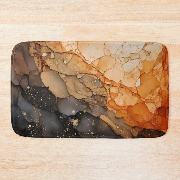 Item preview, Abstract artwork with flowing lines and blended colors of orange, brown, and black. Organic and textured designed and sold by homydesign.