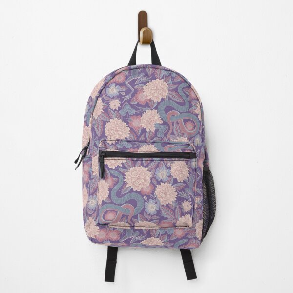 Item preview, Dahlias/Frogs/Snakes/Praying Mantis in Purple/Pink designed and sold by somecallmebeth.