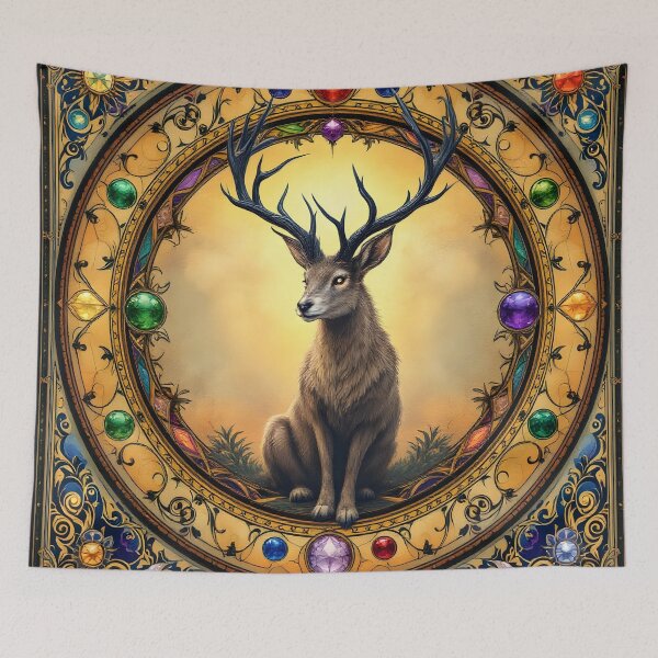 Item preview, Stag in Gem Circle designed and sold by HabitableMoons.