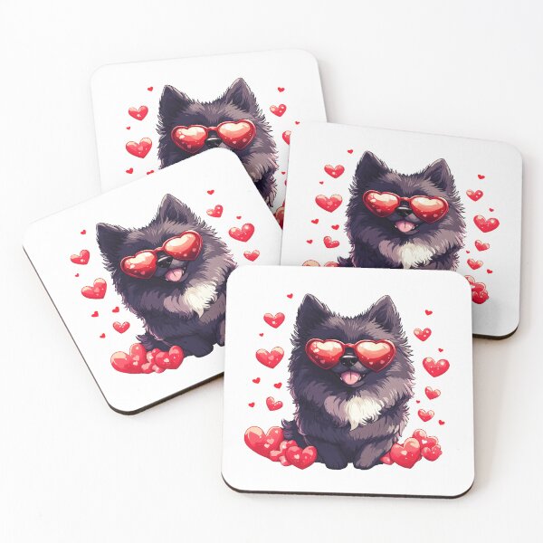 Item preview, Keeshond Puppy Valentine designed and sold by TheAnimalZ00.