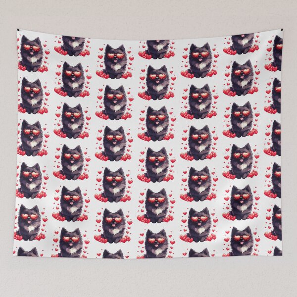 Item preview, Keeshond Puppy Valentine designed and sold by TheAnimalZ00.