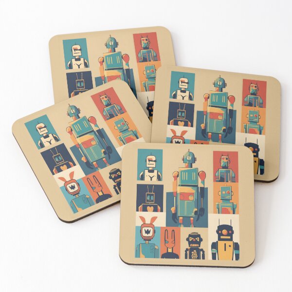 Item preview, "Retro Robots: Nostalgic Graphic Series" designed and sold by Artisticanvas.