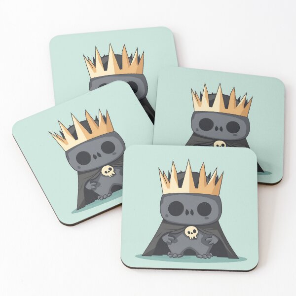 Item preview, Cute Skull King with Royal Crown Illustration designed and sold by GoldenTealArts.