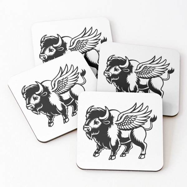Item preview, Winged Bison "Buffalo Wings" Pun Design designed and sold by theartfulaspie.