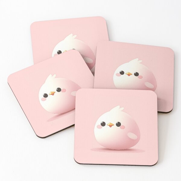 Item preview, Cute Cartoon Chick Illustration With Pink Background designed and sold by GoldenTealArts.