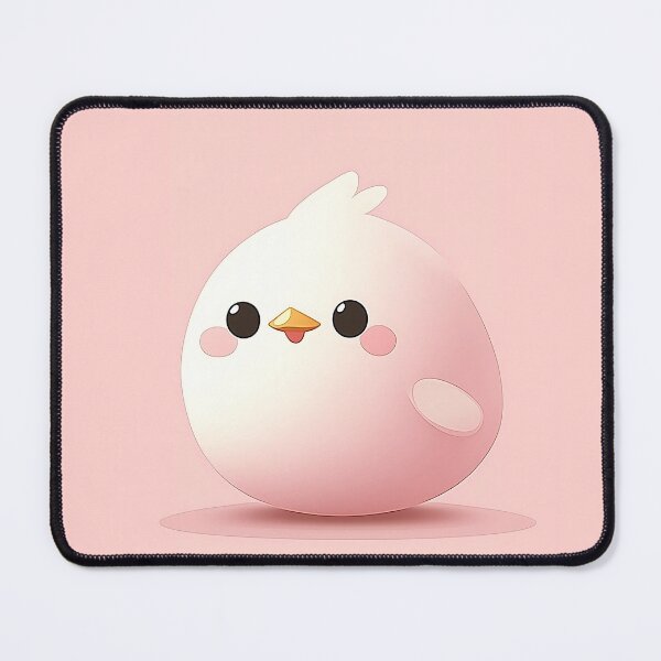 Item preview, Cute Cartoon Chick Illustration With Pink Background designed and sold by GoldenTealArts.
