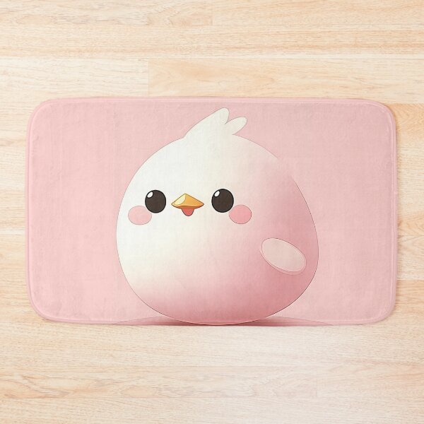 Item preview, Cute Cartoon Chick Illustration With Pink Background designed and sold by GoldenTealArts.
