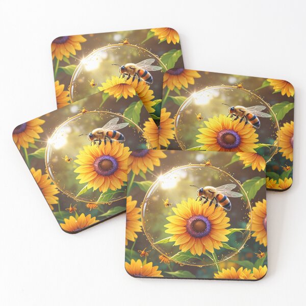 Item preview, Bee and wildflowers. designed and sold by PatDoArt.