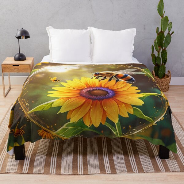 Item preview, Bee and wildflowers. designed and sold by PatDoArt.