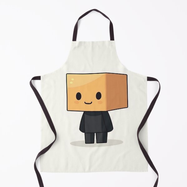 Item preview, Box Head Cartoon Character With Cheerful Expression designed and sold by GoldenTealArts.