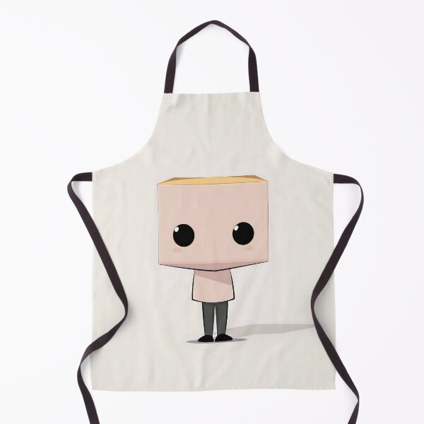 Item preview, Cube Head Cartoon Illustration in Minimalist Design designed and sold by GoldenTealArts.