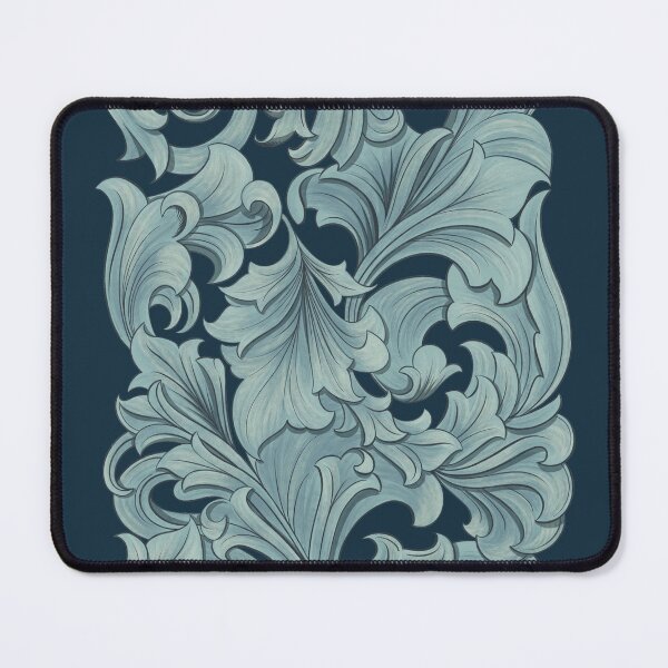 Item preview, Abstract Silver Scrolls on Navy Blue designed and sold by princesspjs.