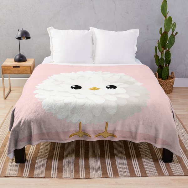 Item preview, Cute Fluffy Chick Illustration With Pink Background designed and sold by GoldenTealArts.