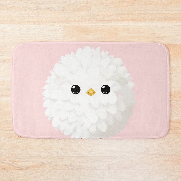 Item preview, Cute Fluffy Chick Illustration With Pink Background designed and sold by GoldenTealArts.