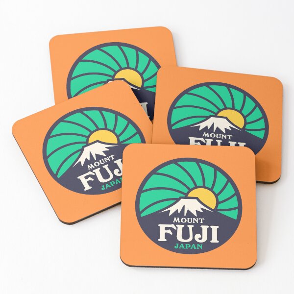 Item preview, Mt Fuji Retro Sunrise B Green Orange designed and sold by VoodooCircus.