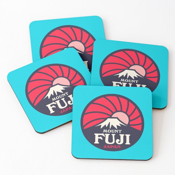 Item preview, Mt Fuji Retro Sunrise B Red Cyan designed and sold by VoodooCircus.