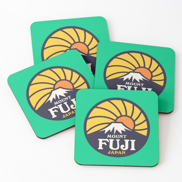Item preview, Mt Fuji Retro Sunrise B Yellow Green designed and sold by VoodooCircus.