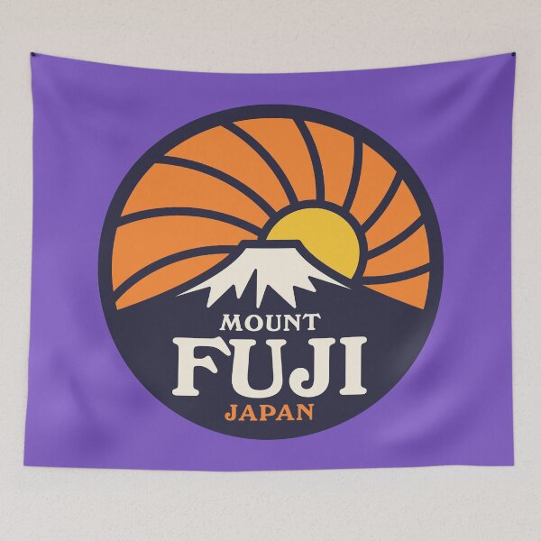Item preview, Mt Fuji Retro Sunrise B Orange Violet designed and sold by VoodooCircus.