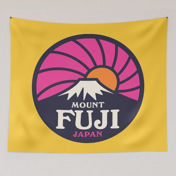 Item preview, Mt Fuji Retro Sunrise B Magenta Yellow designed and sold by VoodooCircus.