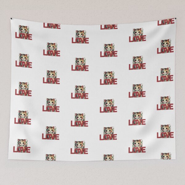 Item preview, Cute cat image with love Illustration  designed and sold by Artheaven77.