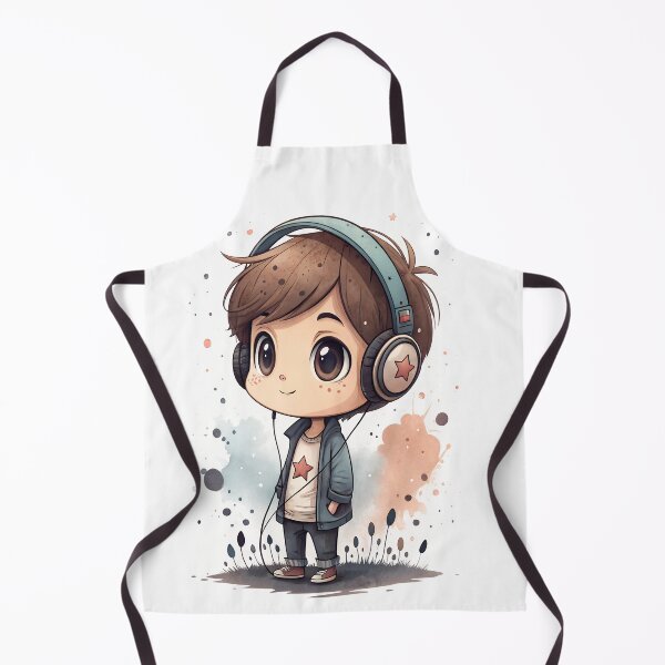 Item preview, Cool kawaii young boy wearing headphones designed and sold by glenwith1na.