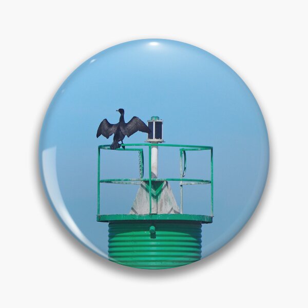 Item preview, Cormorant Perched On a Lighthouse designed and sold by BackyardBirder.