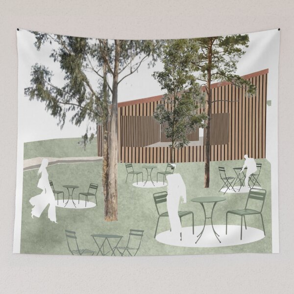Item preview, Architecture collage cafe outdoor designed and sold by Aspectus by Laticia.