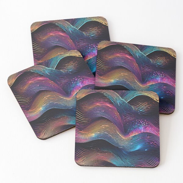 Item preview, Abstract Holographic Lines on Black Background designed and sold by Traloch O'Laoi.